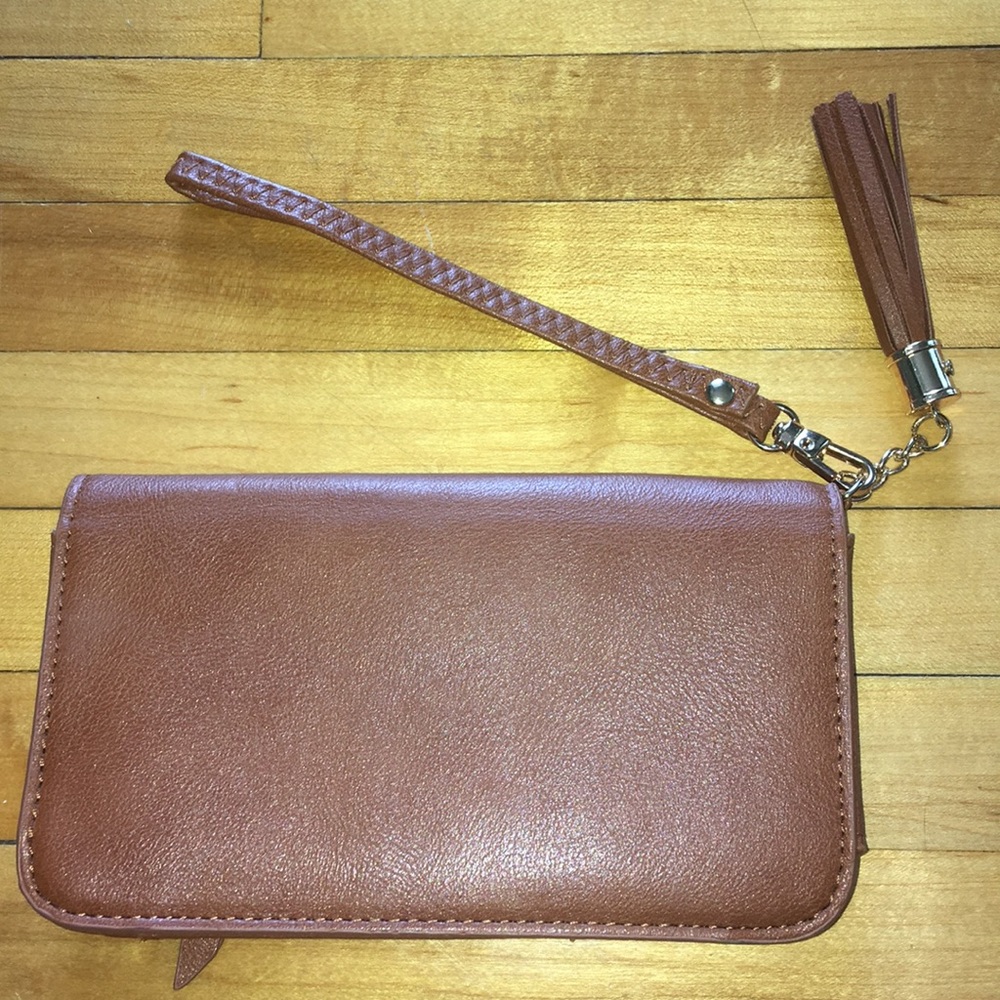 Madison West Snap Phone Wallet Wristlet w/ Tassel
